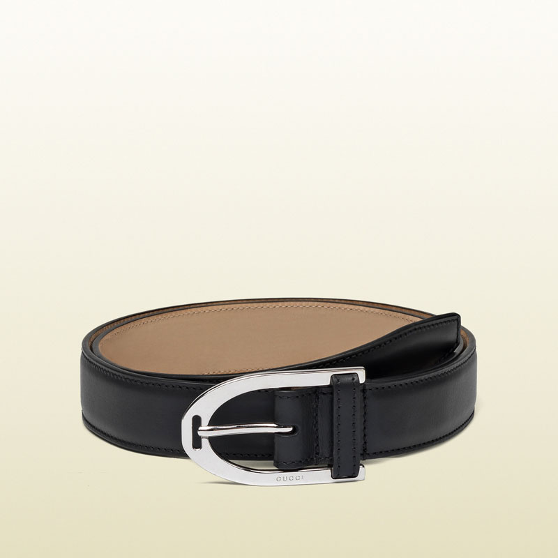 Gucci black leather belt 353340 BGH0N 1000