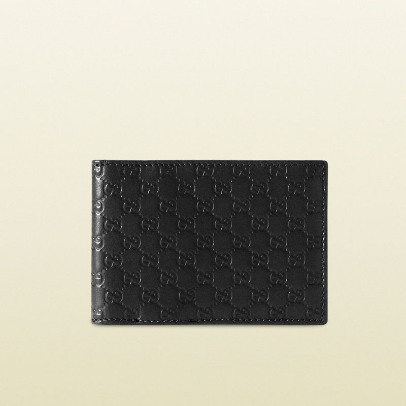 Gucci black microguccissima leather money clip 308918 BMJ1R 1000