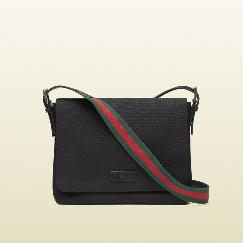 Gucci black techno canvas messenger bag 337074 KWT5N 1060