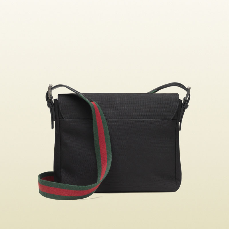 Gucci black techno canvas messenger bag 337074 KWT5N 1060