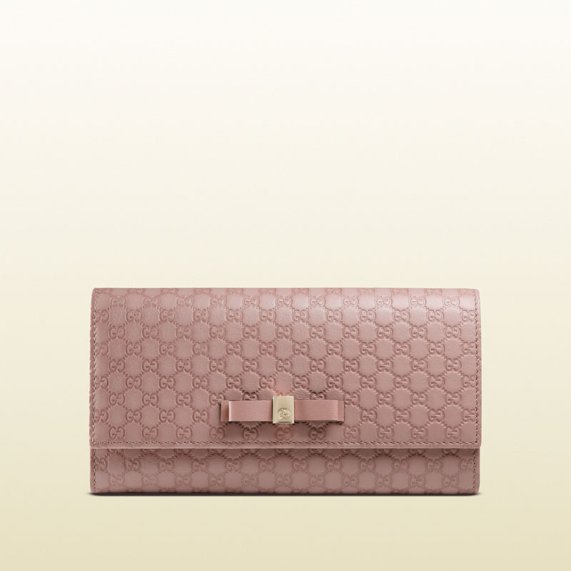 Gucci bow microguccissima leather continental wallet