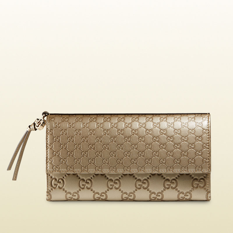 Gucci bree guccissima leather continental wallet