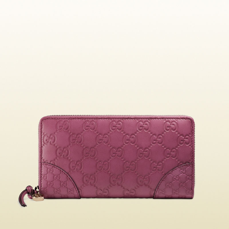 Gucci bree guccissima leather zip around wallet