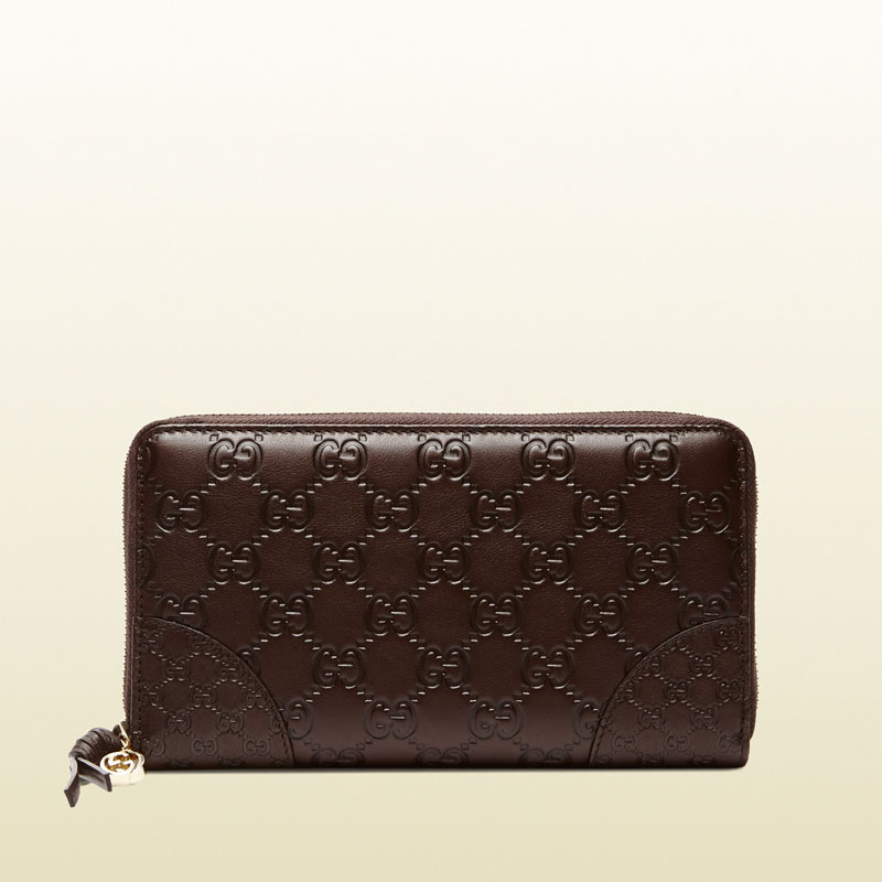 Gucci bree guccissima leather zip around wallet