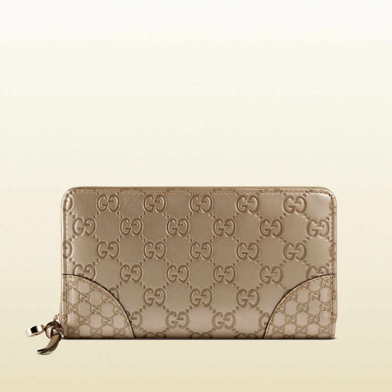 Gucci bree guccissima leather zip around wallet