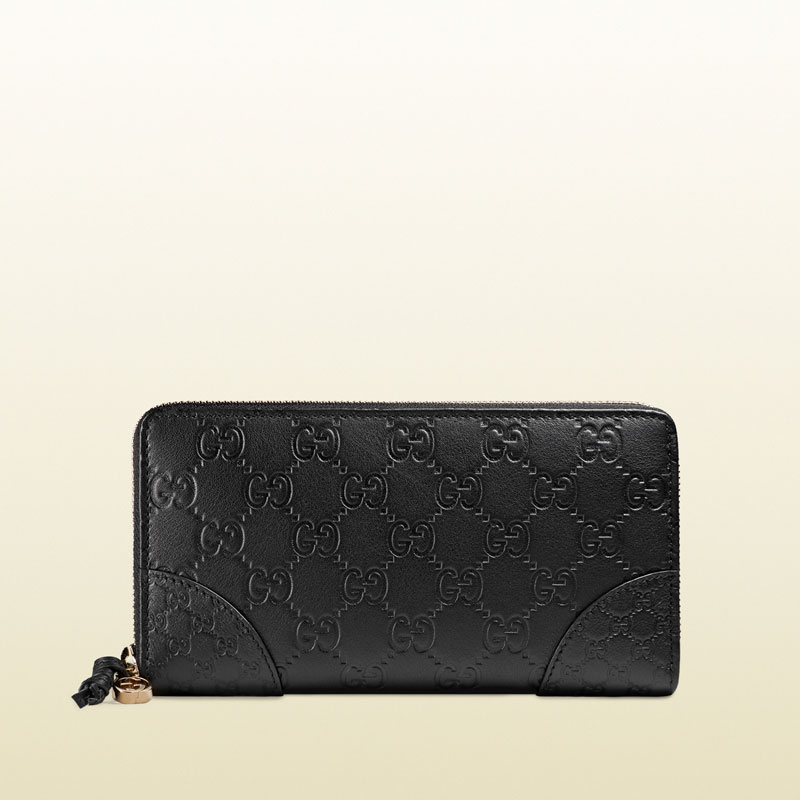 Gucci bree guccissima leather zip around wallet