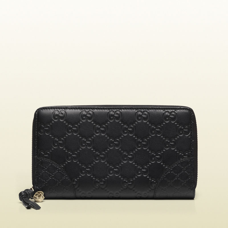 Gucci bree guccissima leather zip around wallet