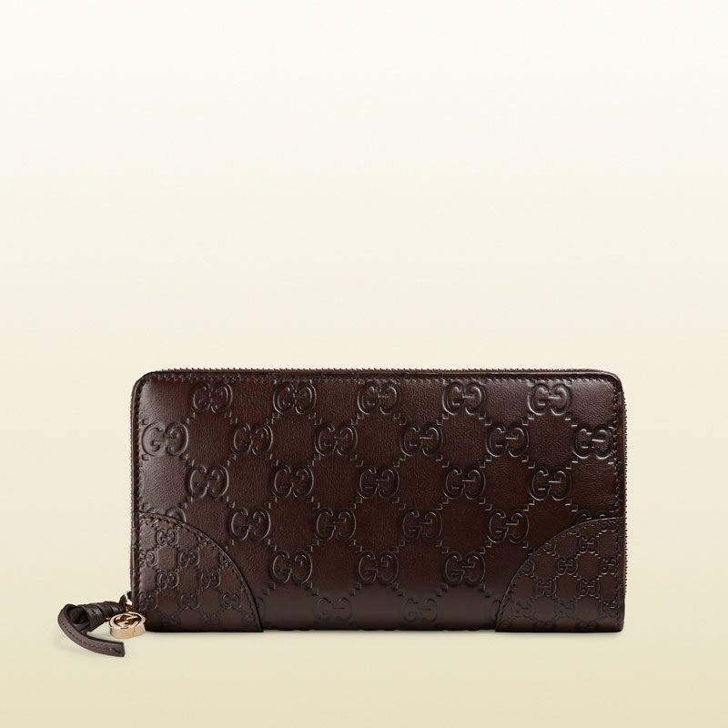 Gucci bree guccissima leather zip around wallet