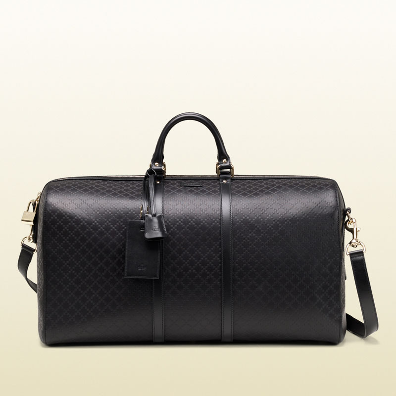 Gucci bright diamante leather carry-on duffle bag