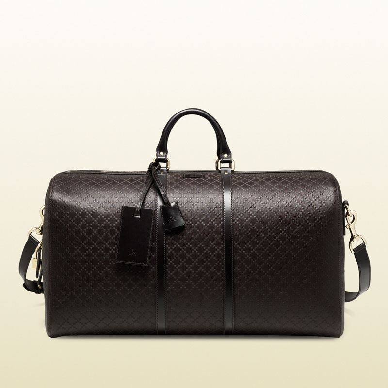 Gucci bright diamante leather carry-on duffle bag