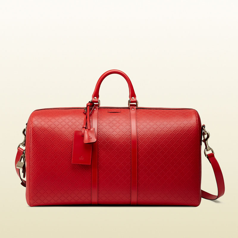 Gucci bright diamante leather carry-on duffle bag