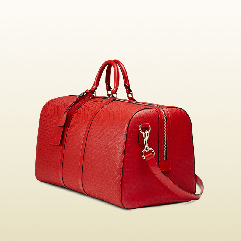 Gucci bright diamante leather carry-on duffle bag