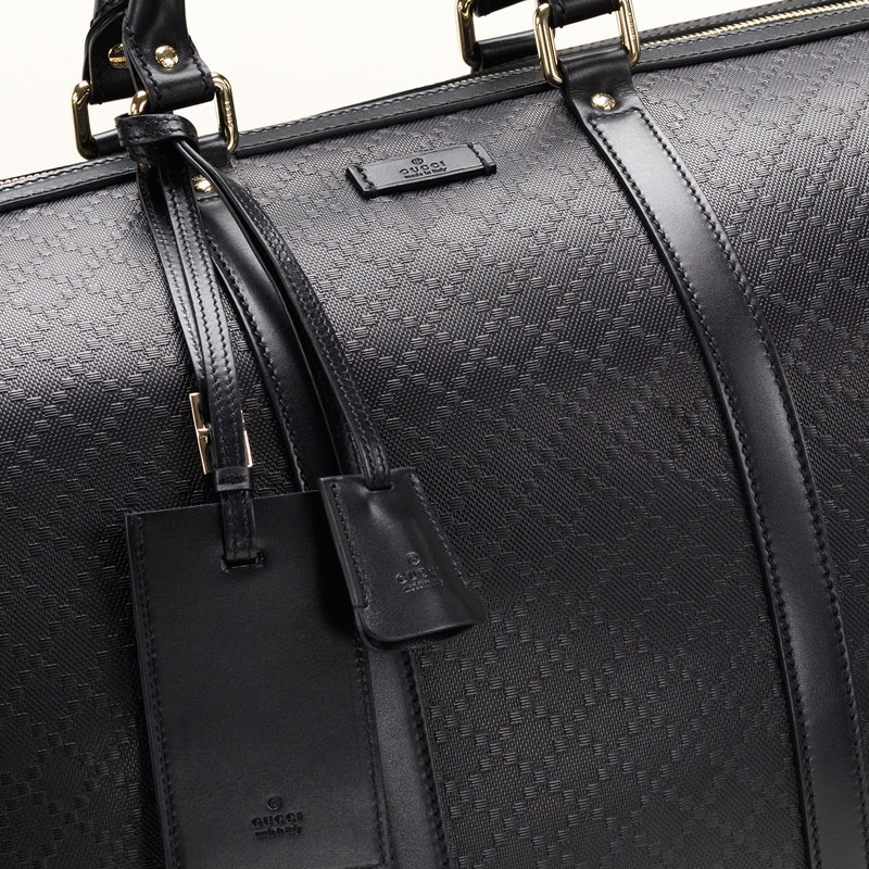 Gucci bright diamante leather carry-on duffle bag