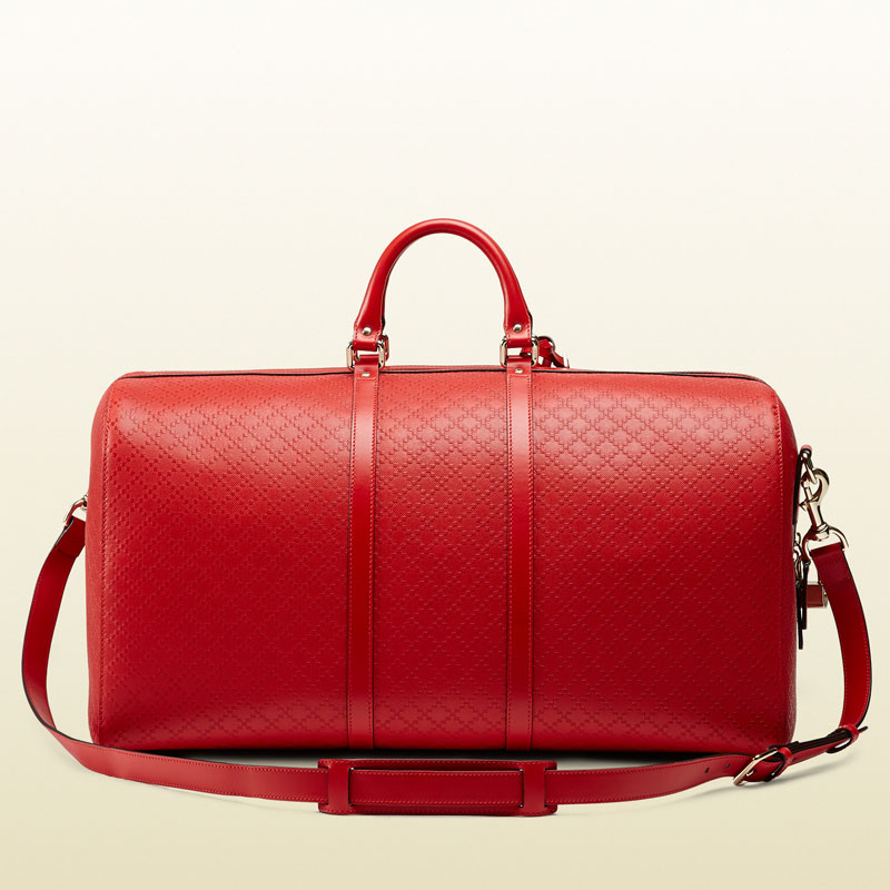 Gucci bright diamante leather carry-on duffle bag