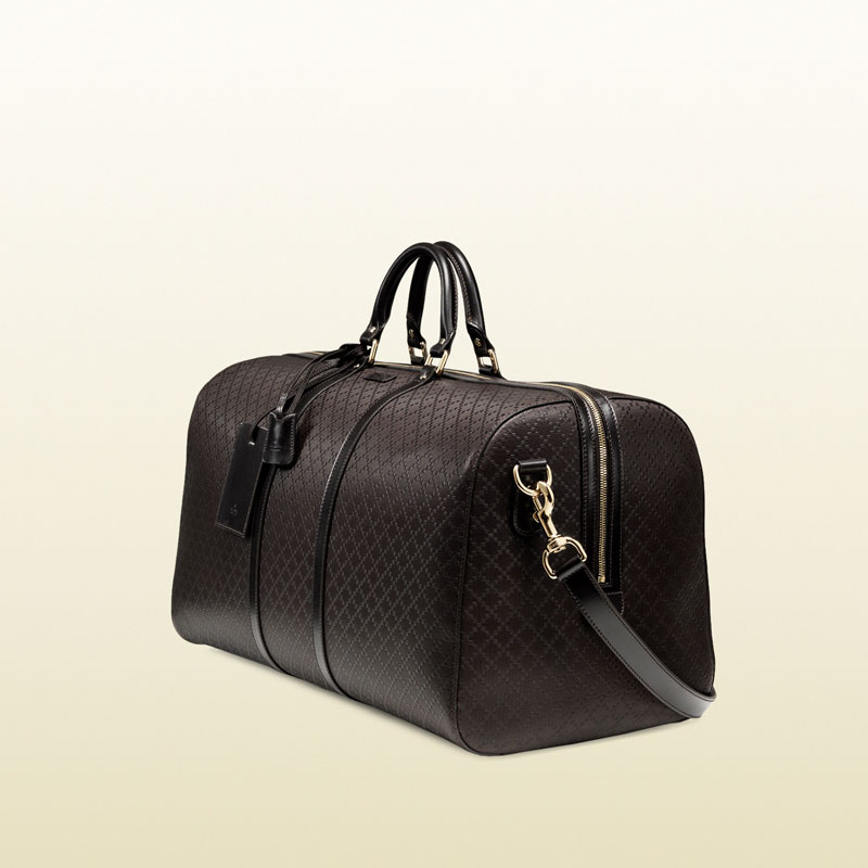 Gucci bright diamante leather carry-on duffle bag