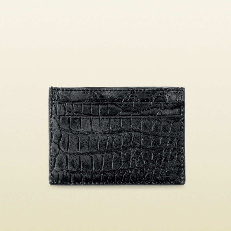 Gucci crocodile card case 245561 EQ90N 1000