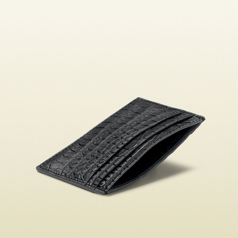 Gucci crocodile card case 245561 EQ90N 1000