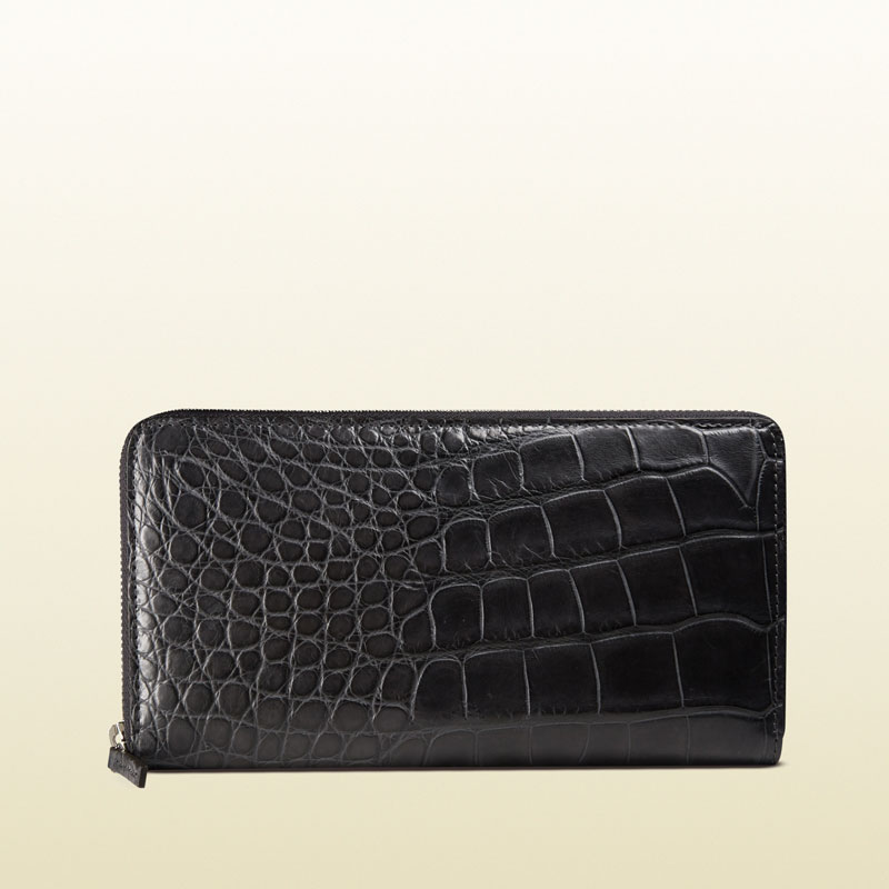 Gucci crocodile travel document wallet