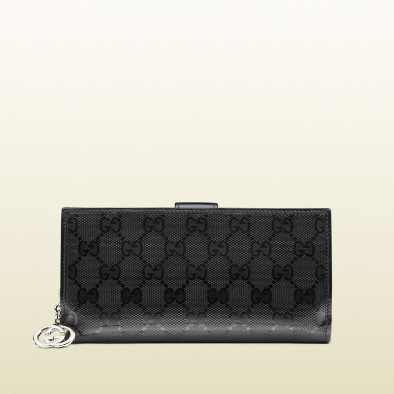 Gucci gg pierce imprime leather continental wallet