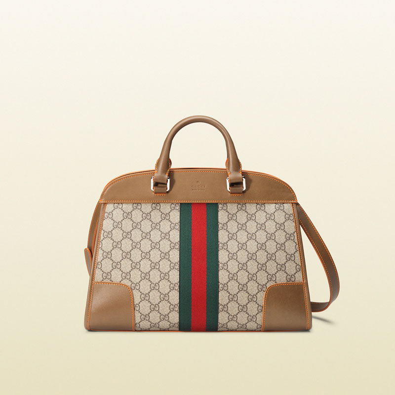 Gucci gg supreme canvas duffel tote