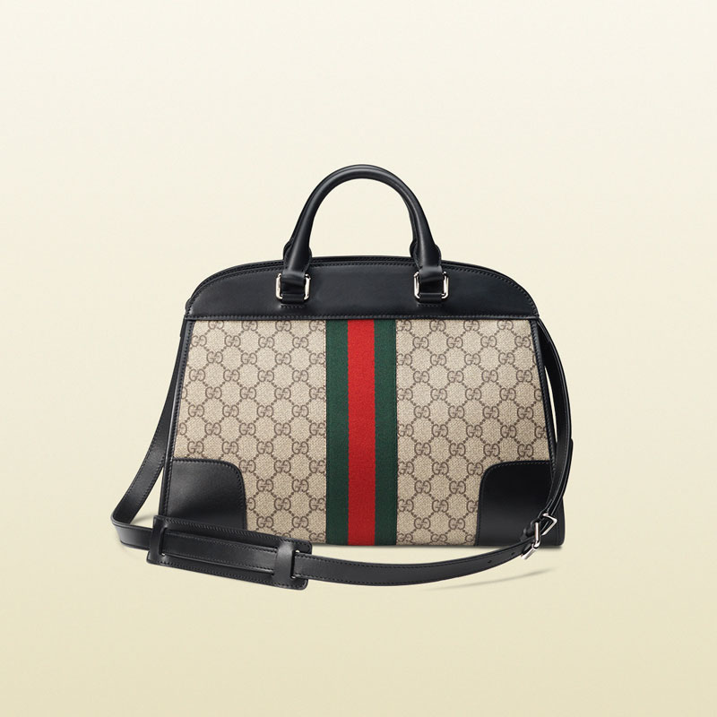 Gucci gg supreme canvas duffel tote