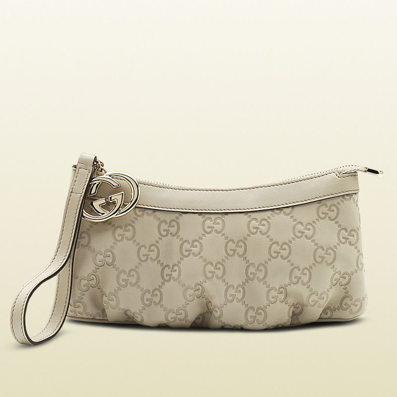 Gucci guccissima leather wristlet