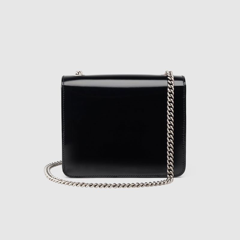 Gucci interlocking polished leather shoulder bag