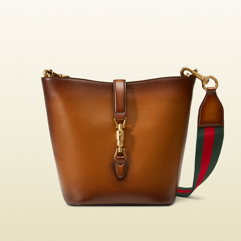 Gucci jackie soft leather bucket bag