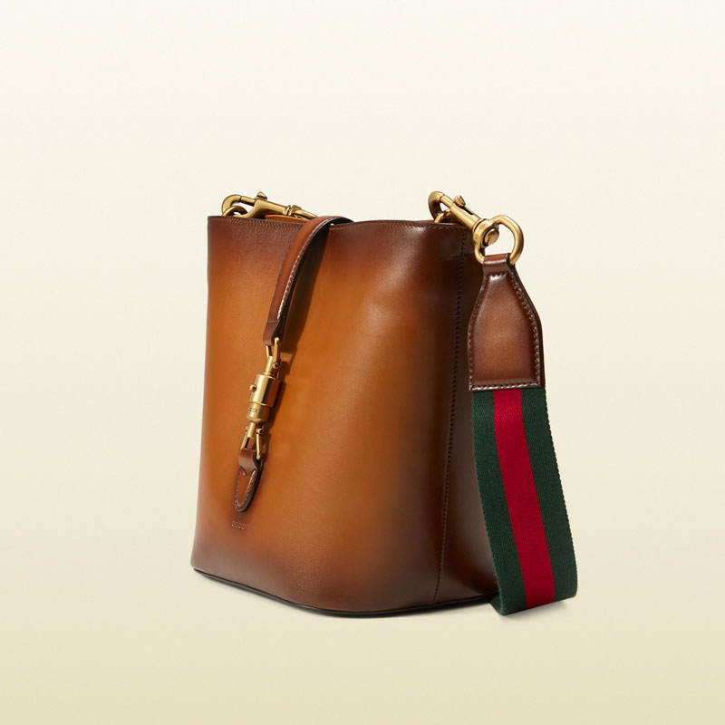 Gucci jackie soft leather bucket bag