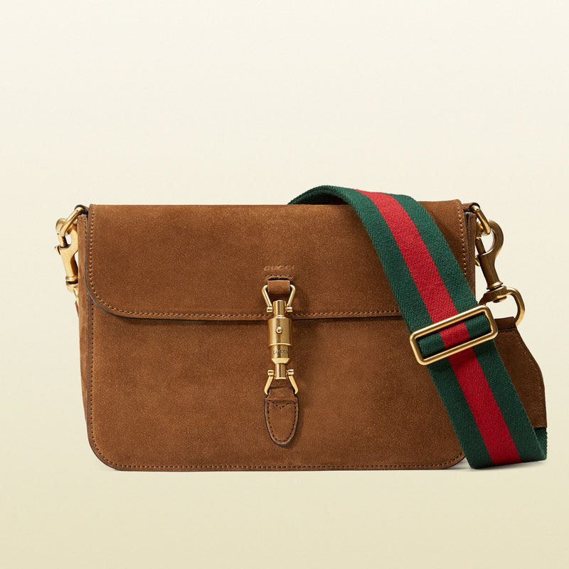 Gucci jackie soft suede shoulder bag