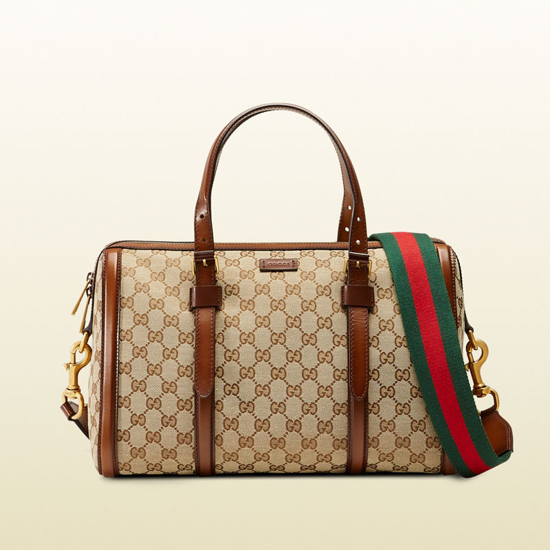 Gucci lady web original GG canvas boston bag