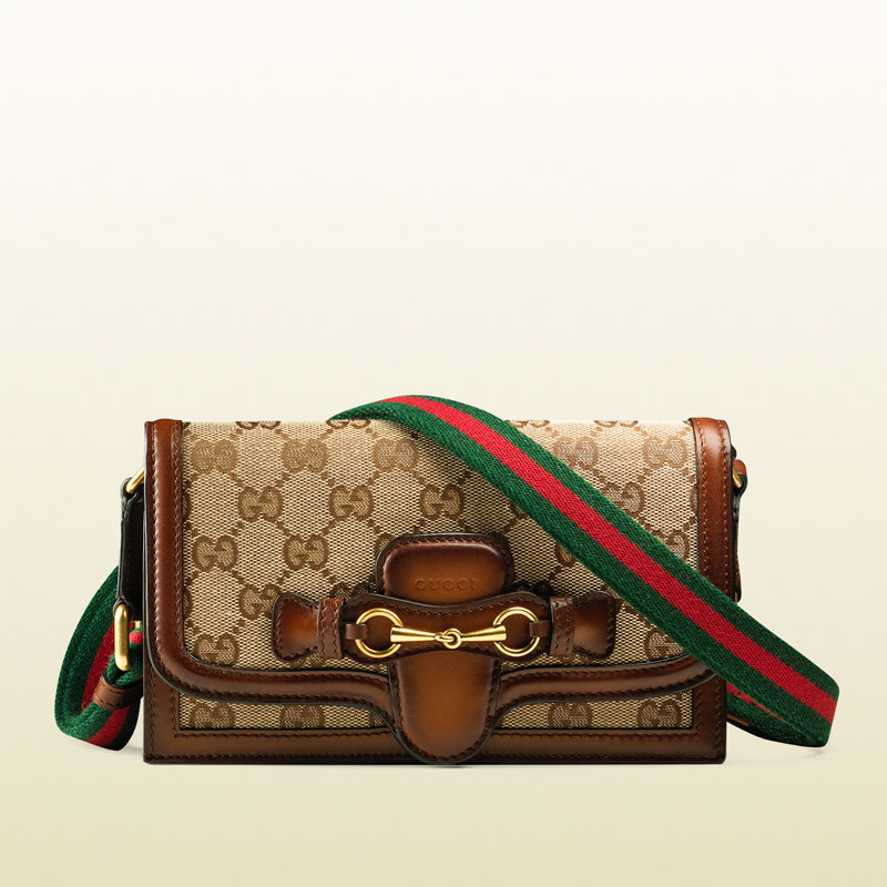 Gucci lady web original GG canvas convertible wallet