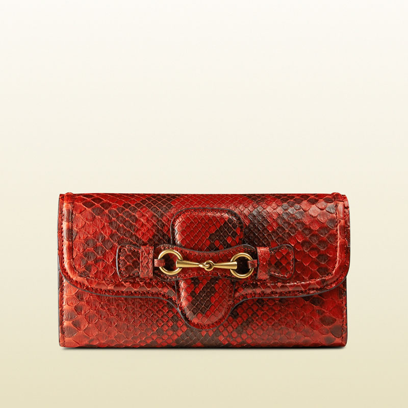 Gucci lady web python continental wallet