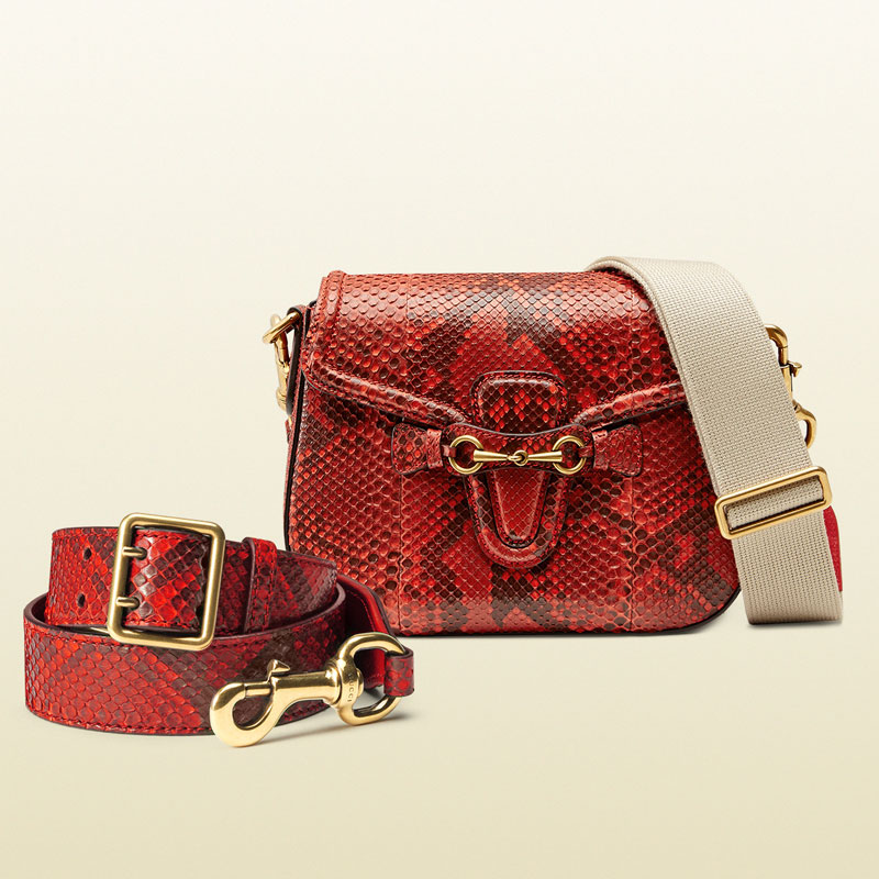 Gucci lady web python shoulder bag