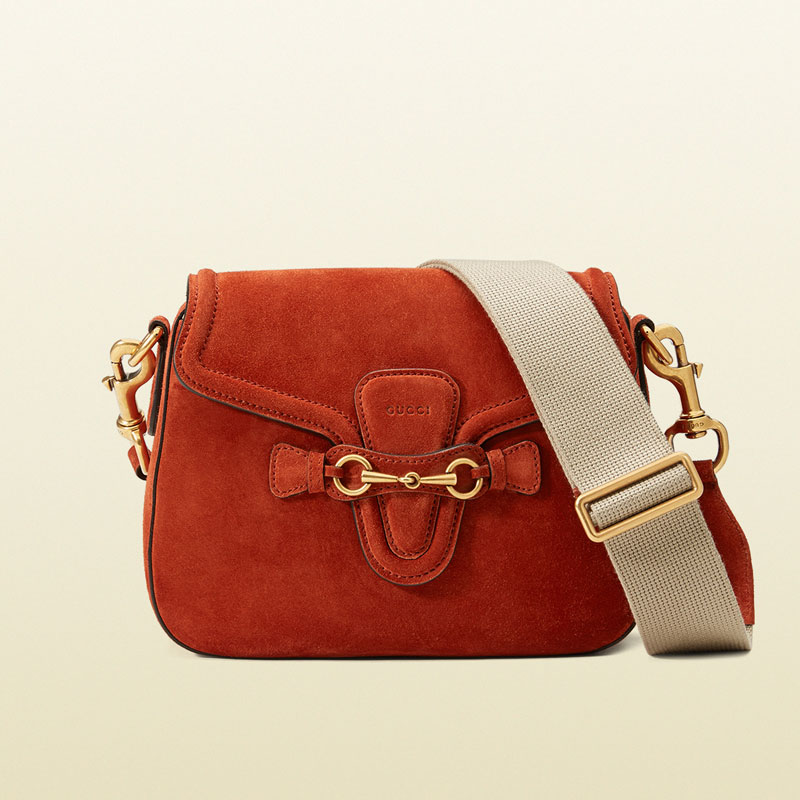 Gucci lady web suede shoulder bag