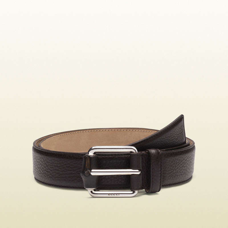 Gucci leather belt with bamboo buckle 336827 A7M0N 2140