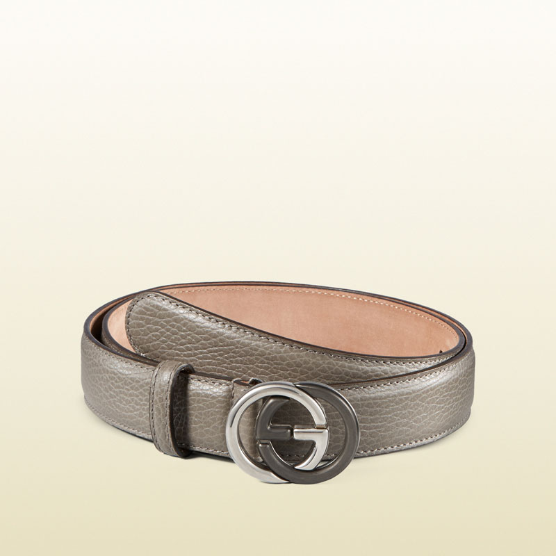 Gucci leather belt with contrast interlocking G buckle 295704 CAO0N 1226