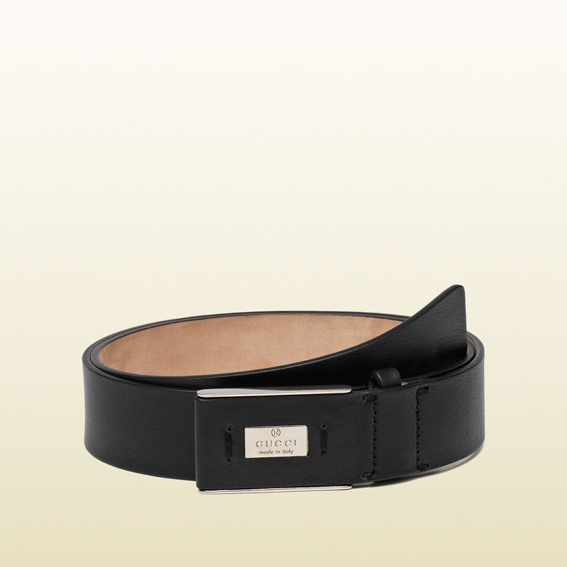 Gucci leather belt with hidden buckle 353345 AP00N 1000