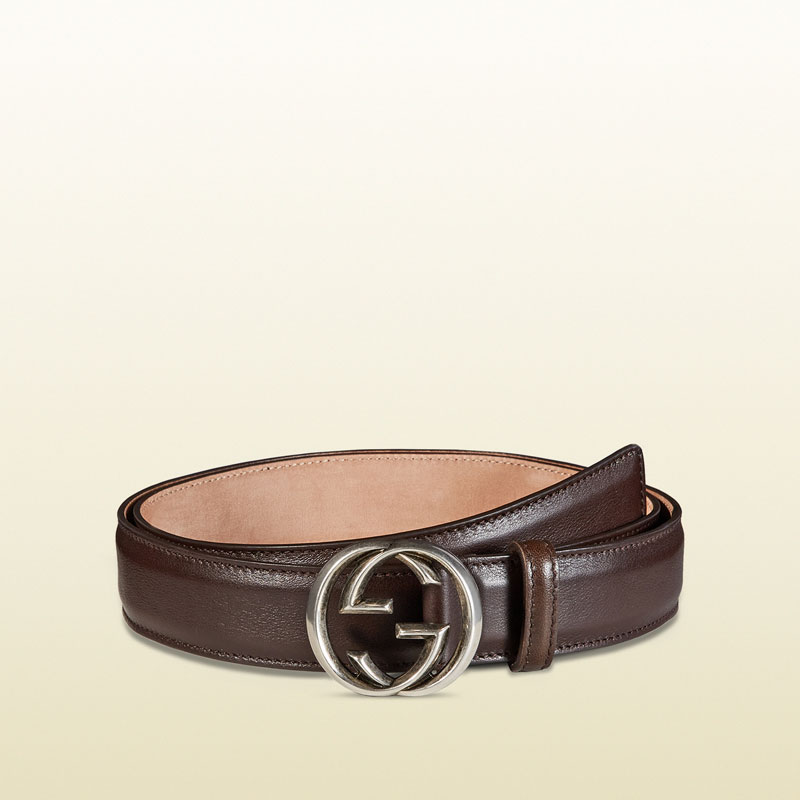 Gucci leather belt with interlocking G buckle 336829 AP00N 2140