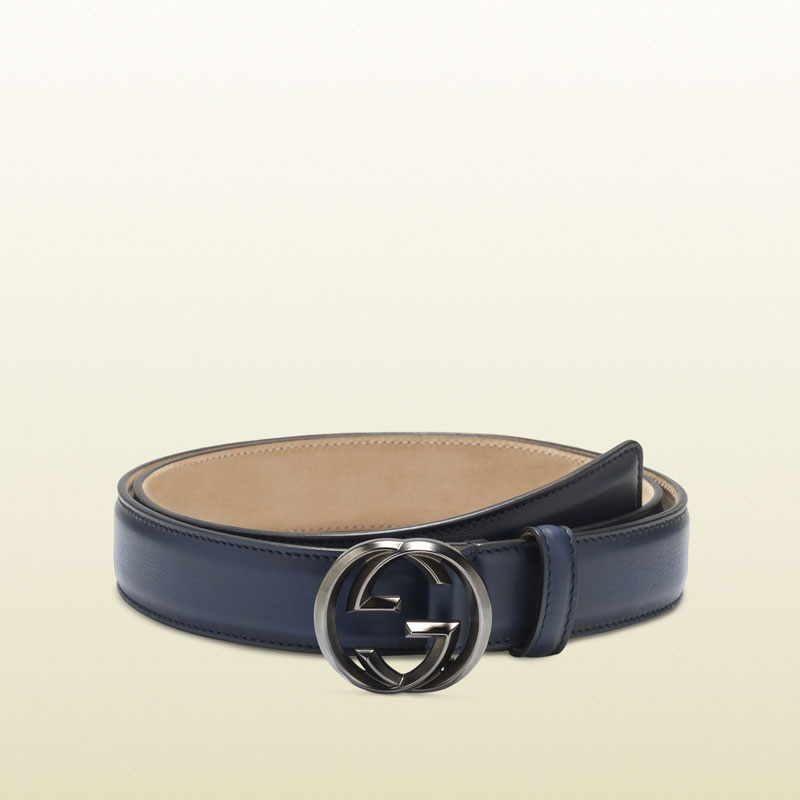 Gucci leather belt with interlocking G buckle 336829 AP00R 4009