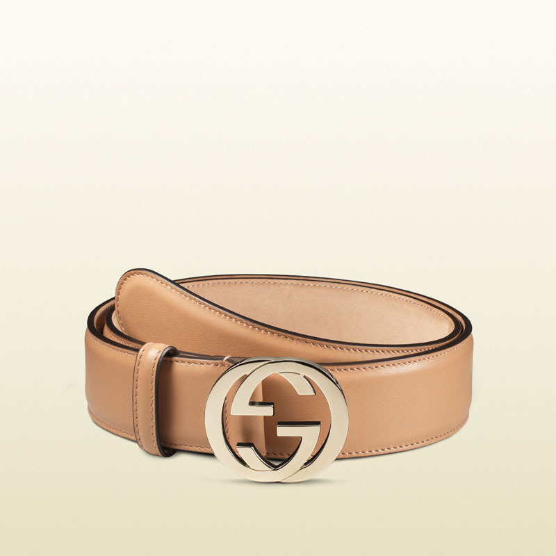 Gucci leather belt with interlocking G buckle 370543 AP00G 2754