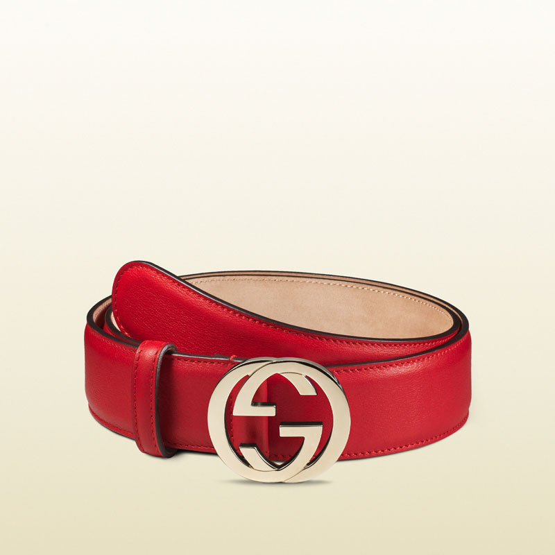 Gucci leather belt with interlocking G buckle 370543 AP00G 6523