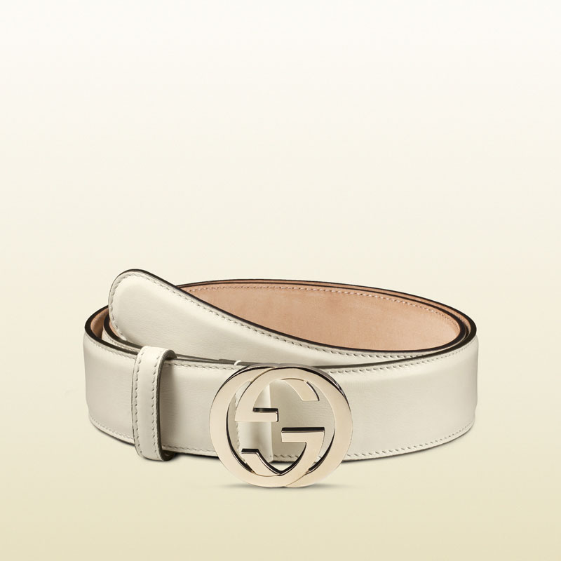 Gucci leather belt with interlocking G buckle 370543 AP00G 9022