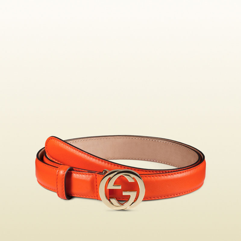 Gucci leather belt with interlocking G buckle 370717 AP00G 7523