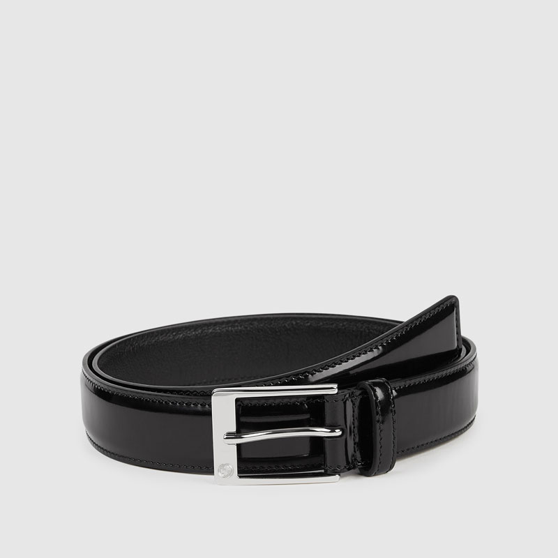 Gucci leather belt with square buckle 345658 DKE0N 1000