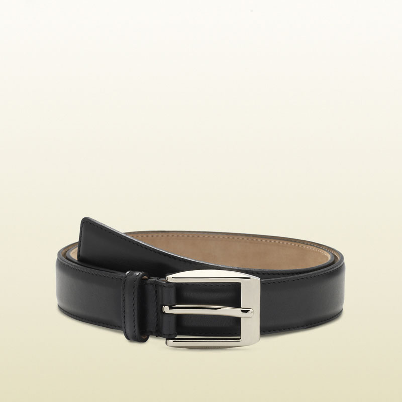 Gucci leather classic square buckle belt 336831 BGH0N 1000