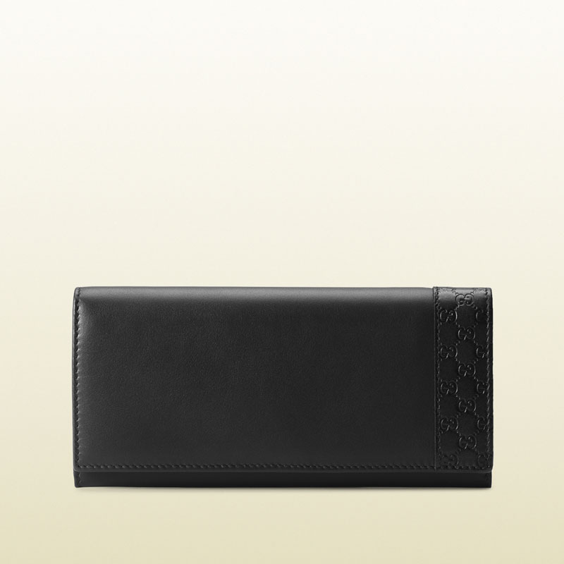 Gucci leather continental wallet with microguccissima trim 256434 A8WQN 1000