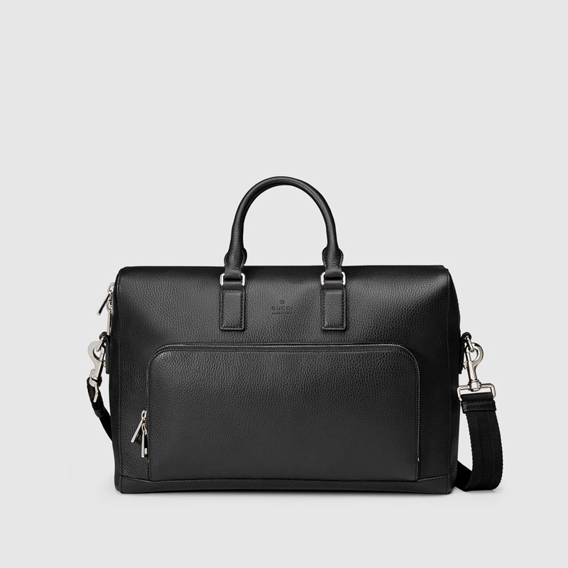 Gucci men leather briefcase with front pocket