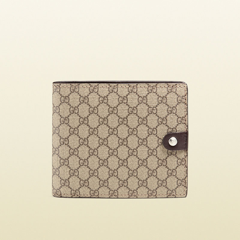 Gucci micro gg supreme canvas bi-fold wallet 365477 FX53N 9643