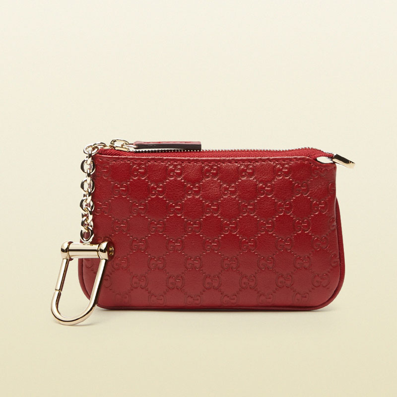 Gucci microguccissima leather key case pouch